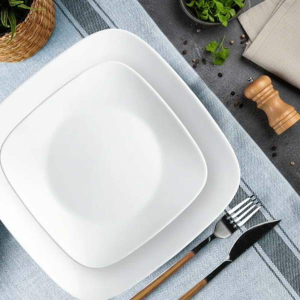 微信图片_20260826050807_11_2 Corelle® Clearance 12-Piece White Square Tempered Glass Dinnerware Set – Service for 4 – Durable, Shatter-Resistant Plates and Bowls for Home Use